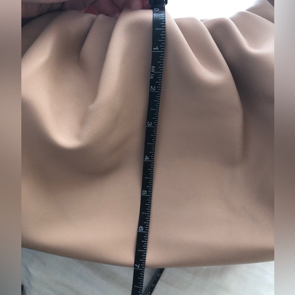 Faux Pink Leather Gathered Shoulder Bag - Picture 4 of 8